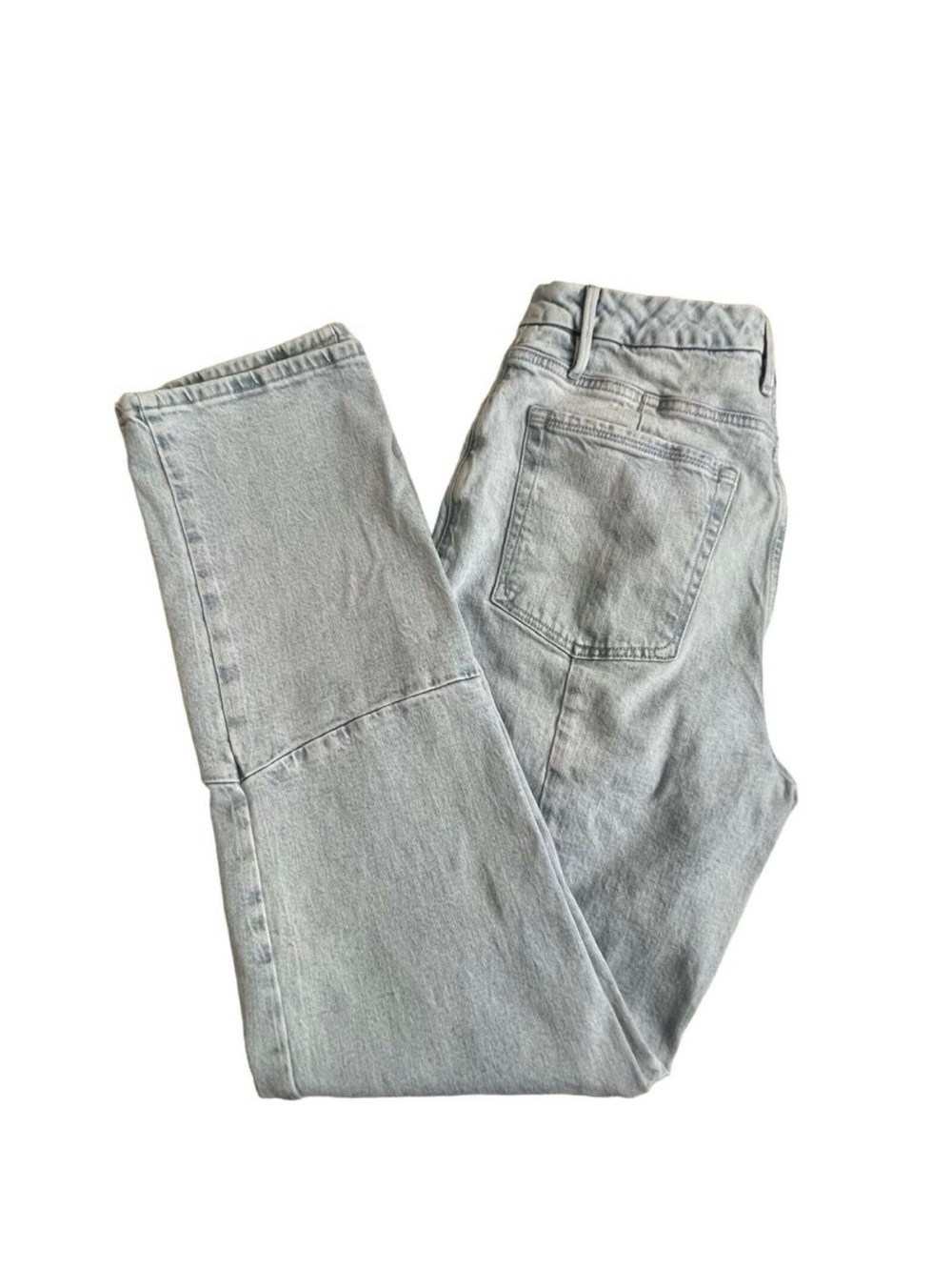 Good American Womens Light Wash High Rise Good Boy Straight Jeans 10/30